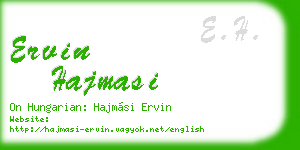 ervin hajmasi business card